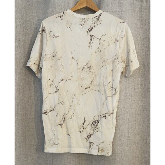 Nike Marble Pattern Shirt With Logo, White Size M - Picture 3 of 3
